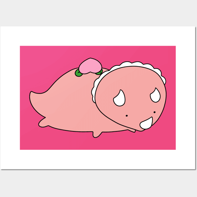 Peach Fruit Triceratops Wall Art by saradaboru